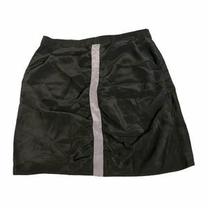 Yellow Is Gold Silk Mini Skirt Grey Black Size 6